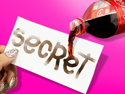 DIY COCA COLA INVISIBLE INK?! Send SECRET Messages!