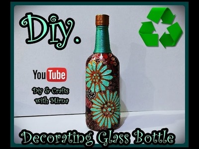 Diy Decorating Glass Bottle Diy & Crafts with Mirna