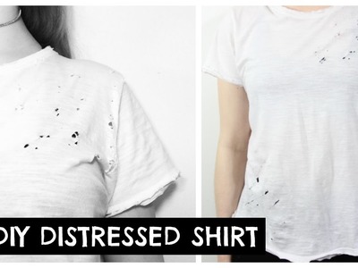 DIY Distressed Shirt! Yeezy Inspired