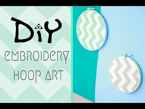 DIY embroidery hoop wall art