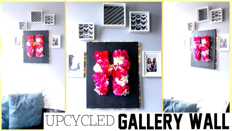 DIY FAIL TURNED INTO PREVAIL!! GALLERY WALL DIY with FLORAL MONOGRAM LETTER | Sensational Finds