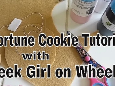 DIY Felt Kawaii Fortune Cookie Plush Toy Key Chain or Backpack Clip Tutorial