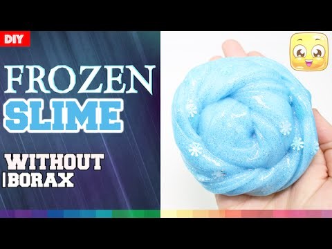 DIY Frozen Slime Without Borax | How To Make Elsa Icy Blue Snowflakes Slime | JellyRainbow