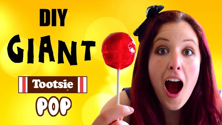 DIY Giant Tootsie Pop and Tootsie Pop Ring Pop. How to make homemade lollipops and Ring Pops