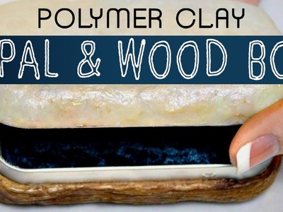 DIY Gift Idea- Polymer Clay Opal and Wood trinket Box