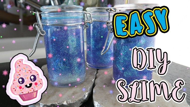 DIY Glitter Galaxy Slime! ANY COLOR! Cute Easy Recipe! Pink Slime & Blue Slime Easy