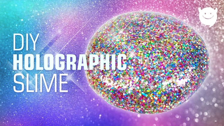 DIY HOLOGRAPHIC SLIME !! Holographic Glitter Slime