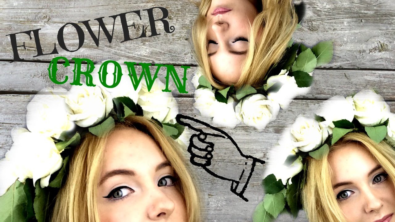 DIY - HOW TO MAKE FLOWER WHITE ROSE CROWN !