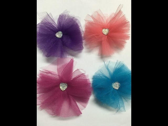 DIY How to make Tulle Flower's Quick and Easy
