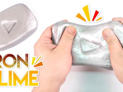 DIY IRON SLIME !! Make Youtube Silver Play Button - MonsterKids