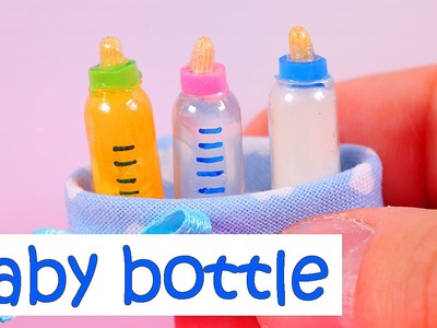 DIY miniature Baby Bottles ~ with Milk, Water, and Orange Juice