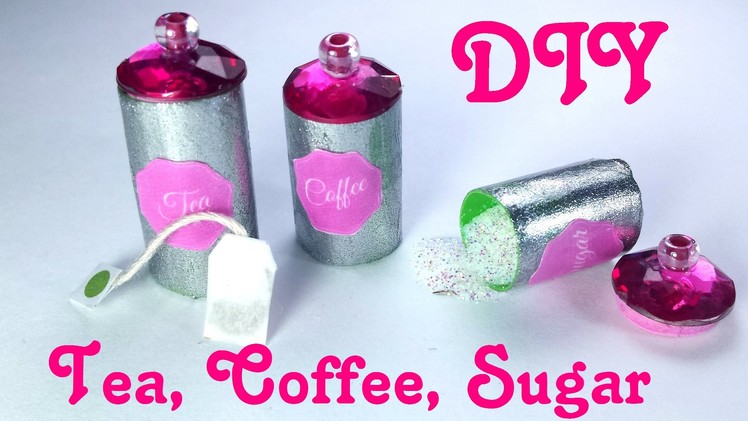 DIY Miniature Tea Bags, Coffee, Sugar & Canisters - Dollhouse Kitchen