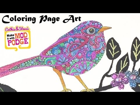 DIY Mixed Media Art with Coloring Pages
