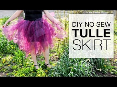 DIY No Sew Tulle Skirt Tutorial