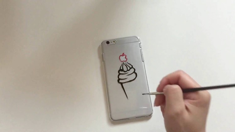 DIY : speed ink drawing on phone case | Ice Cream