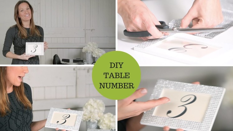 DIY Wedding Decor Sparkle Table Numbers Tutorial