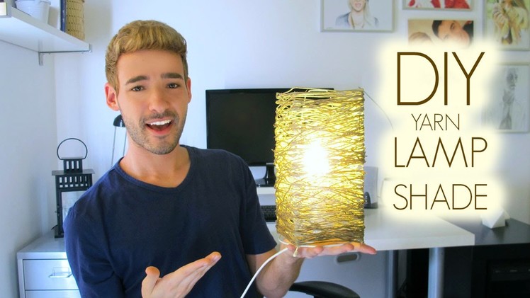 DIY YARN LAMP SHADE | DAN