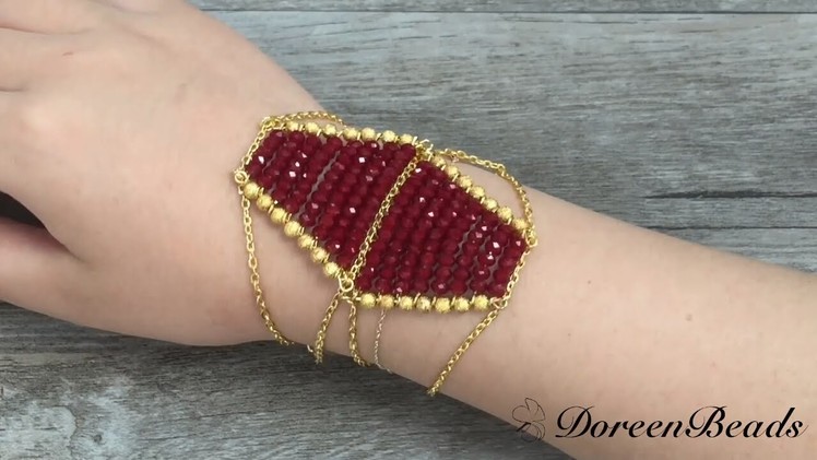 Doreenbeads Jewelry Making Tutorial - How to DIY Sparkling Boho-Style Beaded Bracelet