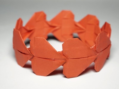 Easy origami HEART BRACELET tutorial - DIY (Henry Phạm)