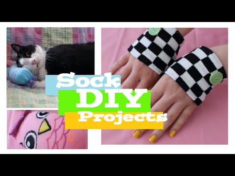 ❤ Three DIY Projects Using Socks! Easy and Cute! ❤