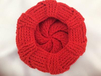Crochet beret hat part4( round 16_18)