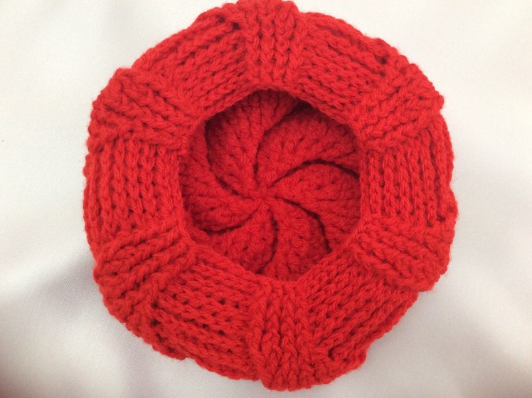 Crochet beret hat part4( round 16_18)