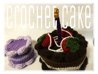 Crochet cake gift or trinket box