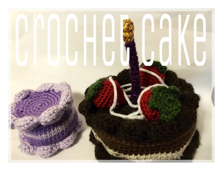 Crochet cake gift or trinket box