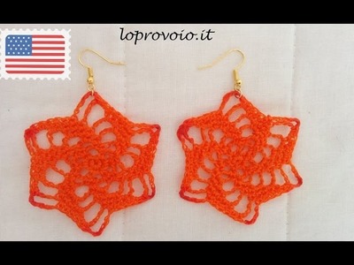 Crochet catherine wheel earrigs