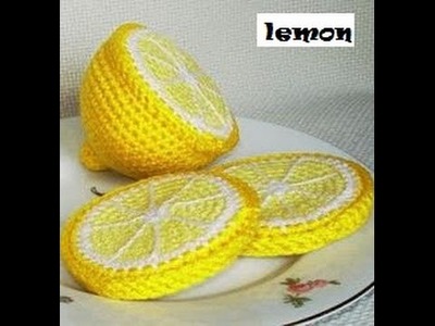 Crochet Fruit Segments lemon  | new