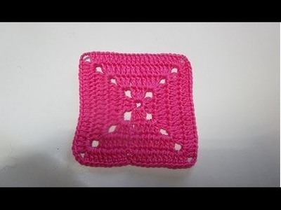 Crochet  Square  Free Pattern How to crochet a solid granny square for beginners easy