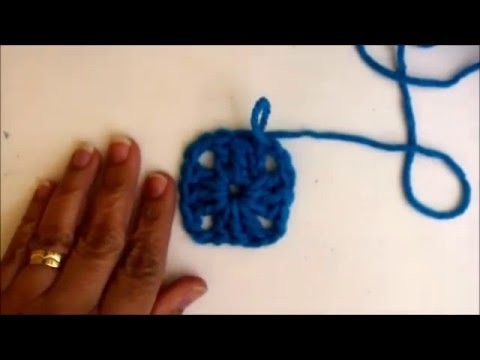 Crochet Tutorial for magic circle.ring and Simple Granny Square