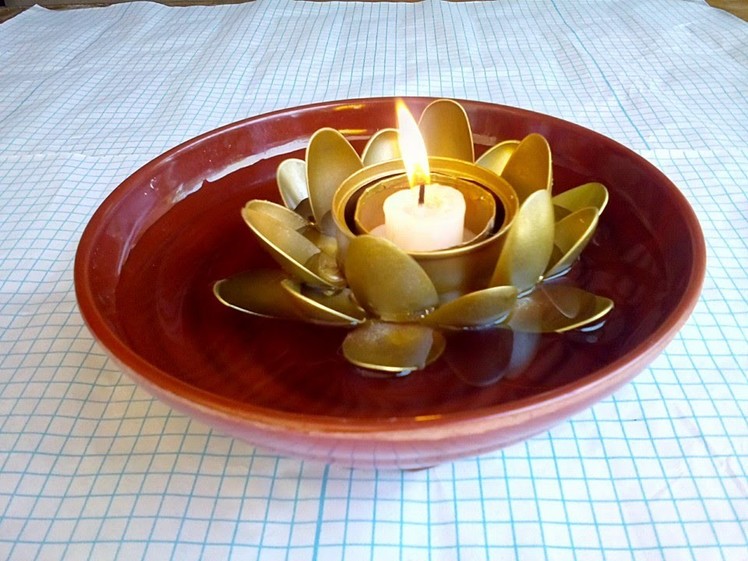 DIY# 37 Floating Lotus Candle Holder from Recycled Materials