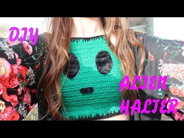 Diy Alien crochet halter top crop top | Fake it to make it #2