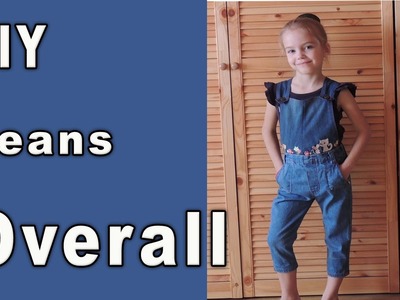DIY how to sew denim overall from old jeans