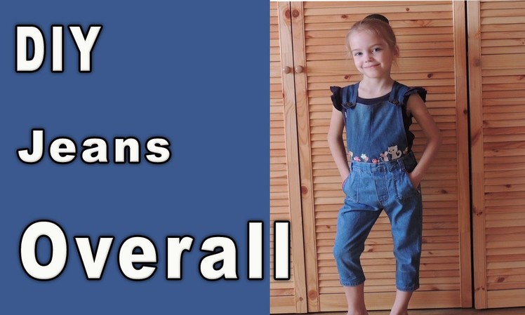 DIY how to sew denim overall from old jeans