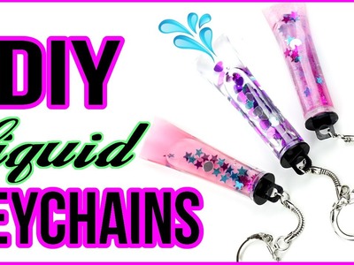 DIY Liquid Keychains! Glitter Liquid Keychain DIYs!