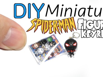 DIY Miniature Spiderman Marvel Figural Keyring Clay Tutorial