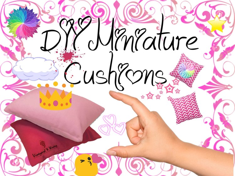 DIY : Realistic  Miniature Doll Cushions (No sew) | Dollhouse DIY