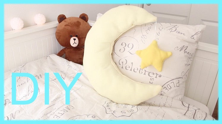 DIY Room Decor - Moon and Star Pillow (NO SEW.SEW)
