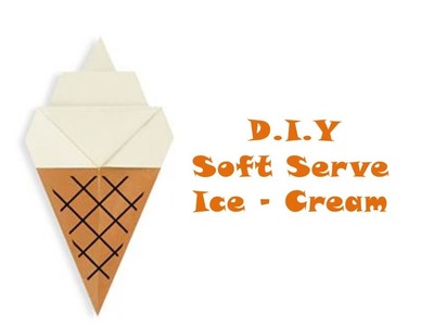 DIY - Soft Serve Swirl Ice Cream made with paper | Origami for Kids