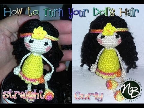 How to change doll hair from straight to curly