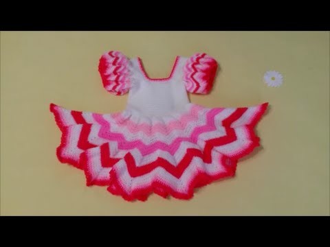 How to crochet a baby dress . Crochet Girl Dress Tutorial