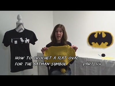 How to Crochet a Flat Oval for the Batman Symbol - Part 3.4