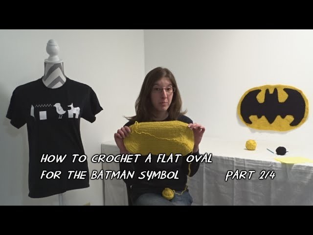 How to Crochet a Flat Oval for the Batman Symbol - Part 2.4