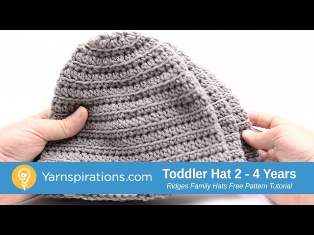 How to Crochet A Toddler Hat: Ridges Family Hat