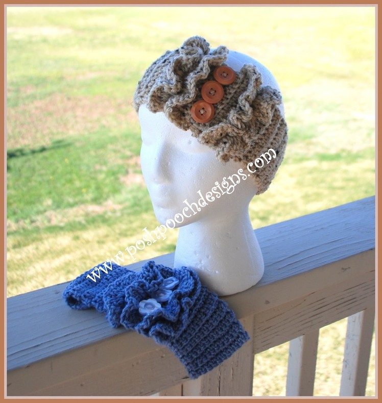How to crochet the Double Ruffle Headband