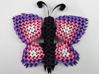 How to make a 3d origami butterfly modular origami animal DIY (tutorial + free pattern)