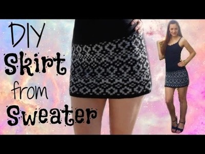 How to Make a Sexy Pencil Skirt out of a Sweater - DIY Reuse Old Clothes Tutorial!!