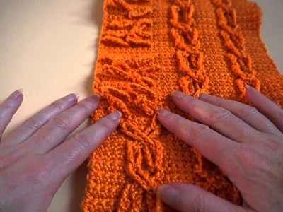 How to work Crochet Cable Stitch: Unusual technique. Video Tutorial with Jane Howorth
